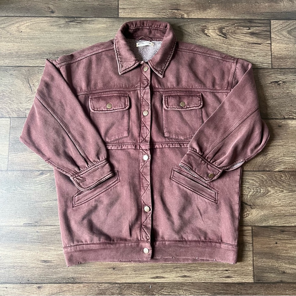 We The Free Women's Dawson Chore Jacket Maroon Size Extra Small